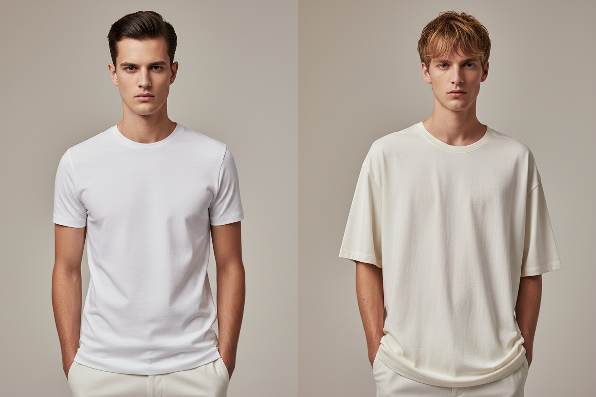 Oversized vs regular fit T-shirt size and fit guide for men