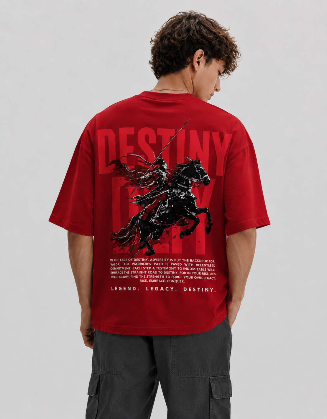 DESTINY WARRIOR OVERSIZED TERRY T-SHIRT