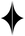 A minimalist black four-pointed star or compass-like geometric emblem centered on a solid white background.